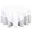 Satin 90"x90" Table Overlay Square Tablecloth White - Smooth Finish for Luxurious Events - Linen Luxes