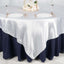 Satin 90"x90" Table Overlay Square Tablecloth White - Smooth Finish for Luxurious Events - Linen Luxes