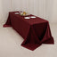 Lamour Satin 90"x156" Rectangle Tablecloth Burgundy - Luxurious, Soft Seamless Table Cover