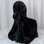 Satin Chair Cover Self - Tie Universal Design Black - Durable Slip - On Cover for Folding, Dining, Banquet & Standard Chairs - Linen Luxes