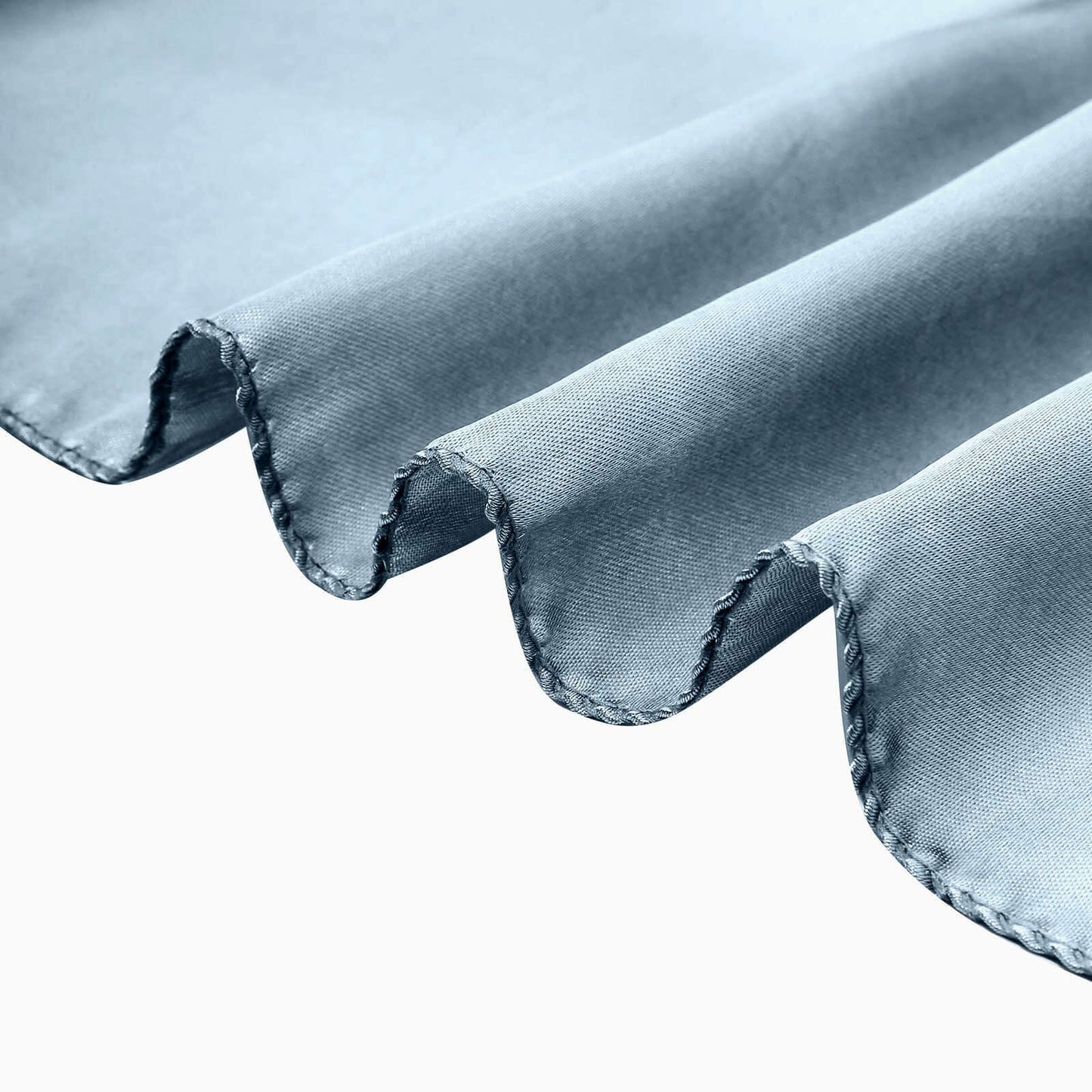 Satin Chair Cover Self - Tie Universal Design Dusty Blue - Durable Slip - On Cover for Folding, Dining, Banquet & Standard Chairs - Linen Luxes