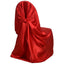 Satin Chair Cover Self - Tie Universal Design Red - Durable Slip - On Cover for Folding, Dining, Banquet & Standard Chairs - Linen Luxes