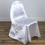 Satin Chair Cover Self - Tie Universal Design White - Durable Slip - On Cover for Folding, Dining, Banquet & Standard Chairs - Linen Luxes