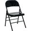 Satin Chair Covers for Folding Chairs Black with Glossy Sheen - Reusable Covers - Linen Luxes