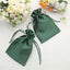 12 Pack 6"x9" Hunter Emerald Green Satin Wedding Party Favor Bags, Drawstring Pouch Gift Bags