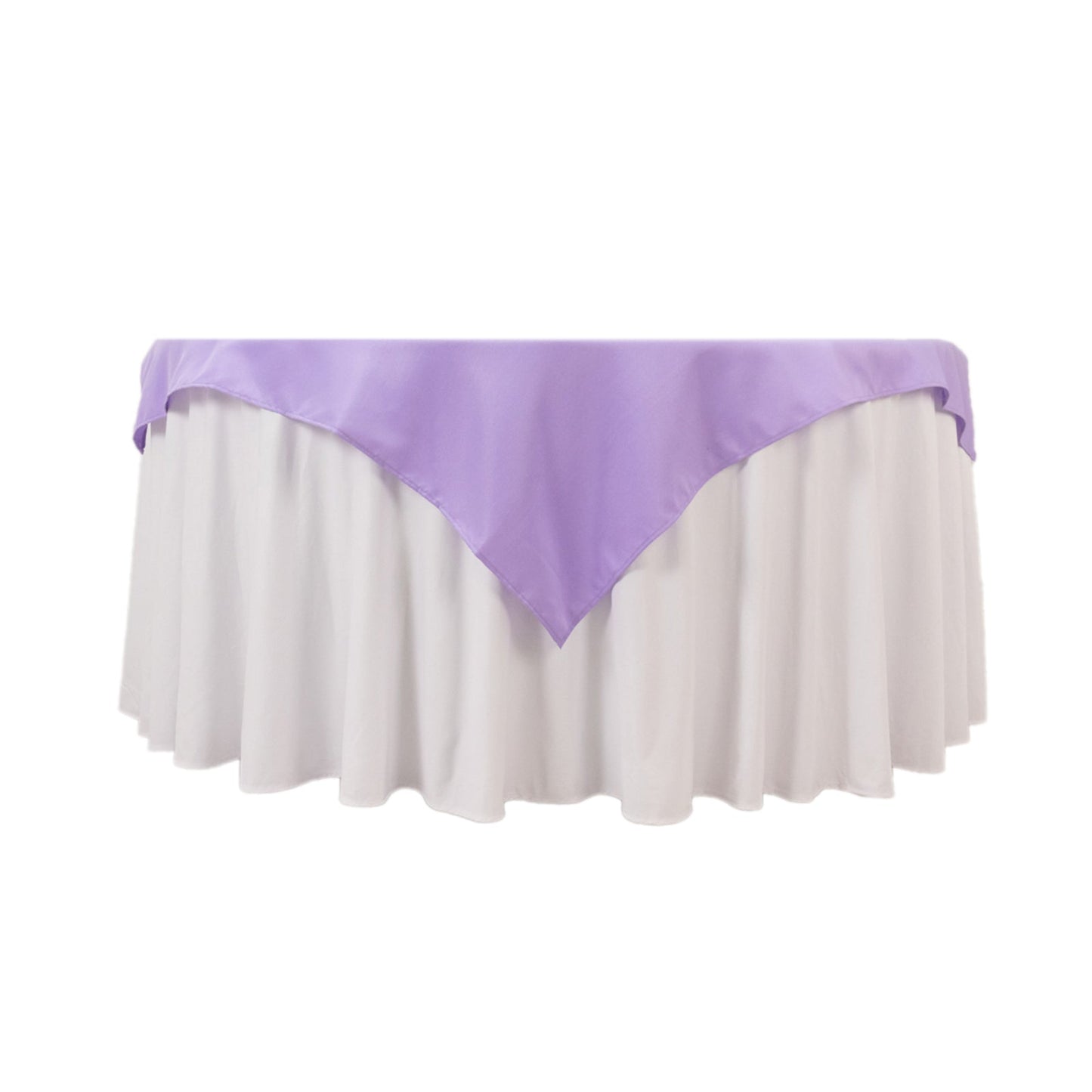 Premium Polyester 54"x54" Table Overlay Square Tablecloth Lavender Lilac - Stain and Wrinkle-Resistant 220GSM Table Topper