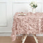 Taffeta 54"x54" Square Tablecloth Dusty Rose 3D Leaf Petal Table Cover
