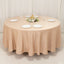 Lamour Satin 108" Round Tablecloth Nude - Durable & Silk-Like Table Cover