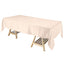Satin Rectangular 60"x102" Tablecloth Beige - Smooth and Lustrous Table Cover - Linen Luxes