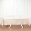 Satin Rectangular 60"x102" Tablecloth Beige - Smooth and Lustrous Table Cover - Linen Luxes