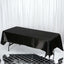Satin Rectangular 60"x102" Tablecloth Black - Smooth and Lustrous Table Cover - Linen Luxes