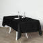 Satin Rectangular 60"x102" Tablecloth Black - Smooth and Lustrous Table Cover - Linen Luxes