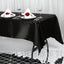 Satin Rectangular 60"x102" Tablecloth Black - Smooth and Lustrous Table Cover - Linen Luxes