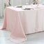 Satin Rectangular 60"x102" Tablecloth Blush - Smooth and Lustrous Table Cover - Linen Luxes