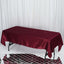 Satin Rectangular 60"x102" Tablecloth Burgundy - Smooth and Lustrous Table Cover - Linen Luxes