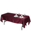 Satin Rectangular 60"x102" Tablecloth Burgundy - Smooth and Lustrous Table Cover - Linen Luxes