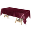 Satin Rectangular 60"x102" Tablecloth Burgundy - Smooth and Lustrous Table Cover - Linen Luxes