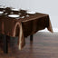 Satin Rectangular 60"x102" Tablecloth Chocolate - Smooth and Lustrous Table Cover - Linen Luxes