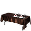 Satin Rectangular 60"x102" Tablecloth Chocolate - Smooth and Lustrous Table Cover - Linen Luxes