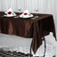 Satin Rectangular 60"x102" Tablecloth Chocolate - Smooth and Lustrous Table Cover - Linen Luxes
