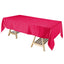 Satin Rectangular 60"x102" Tablecloth Fuchsia - Smooth and Lustrous Table Cover - Linen Luxes