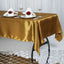 Satin Rectangular 60"x102" Tablecloth Gold - Smooth and Lustrous Finish for Weddings and Parties - Linen Luxes