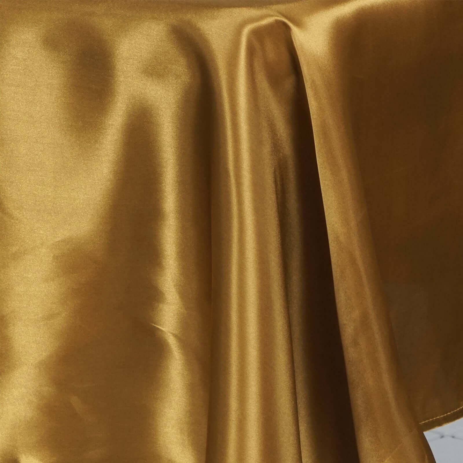 Satin Rectangular 60"x102" Tablecloth Gold - Smooth and Lustrous Finish for Weddings and Parties - Linen Luxes