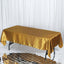 Satin Rectangular 60"x102" Tablecloth Gold - Smooth and Lustrous Finish for Weddings and Parties - Linen Luxes