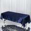 Satin Rectangular 60"x102" Tablecloth Navy Blue - Smooth and Lustrous Table Cover - Linen Luxes