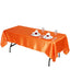 Satin Rectangular 60"x102" Tablecloth Orange - Smooth and Lustrous Table Cover - Linen Luxes