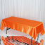 Satin Rectangular 60"x102" Tablecloth Orange - Smooth and Lustrous Table Cover - Linen Luxes