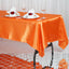 Satin Rectangular 60"x102" Tablecloth Orange - Smooth and Lustrous Table Cover - Linen Luxes