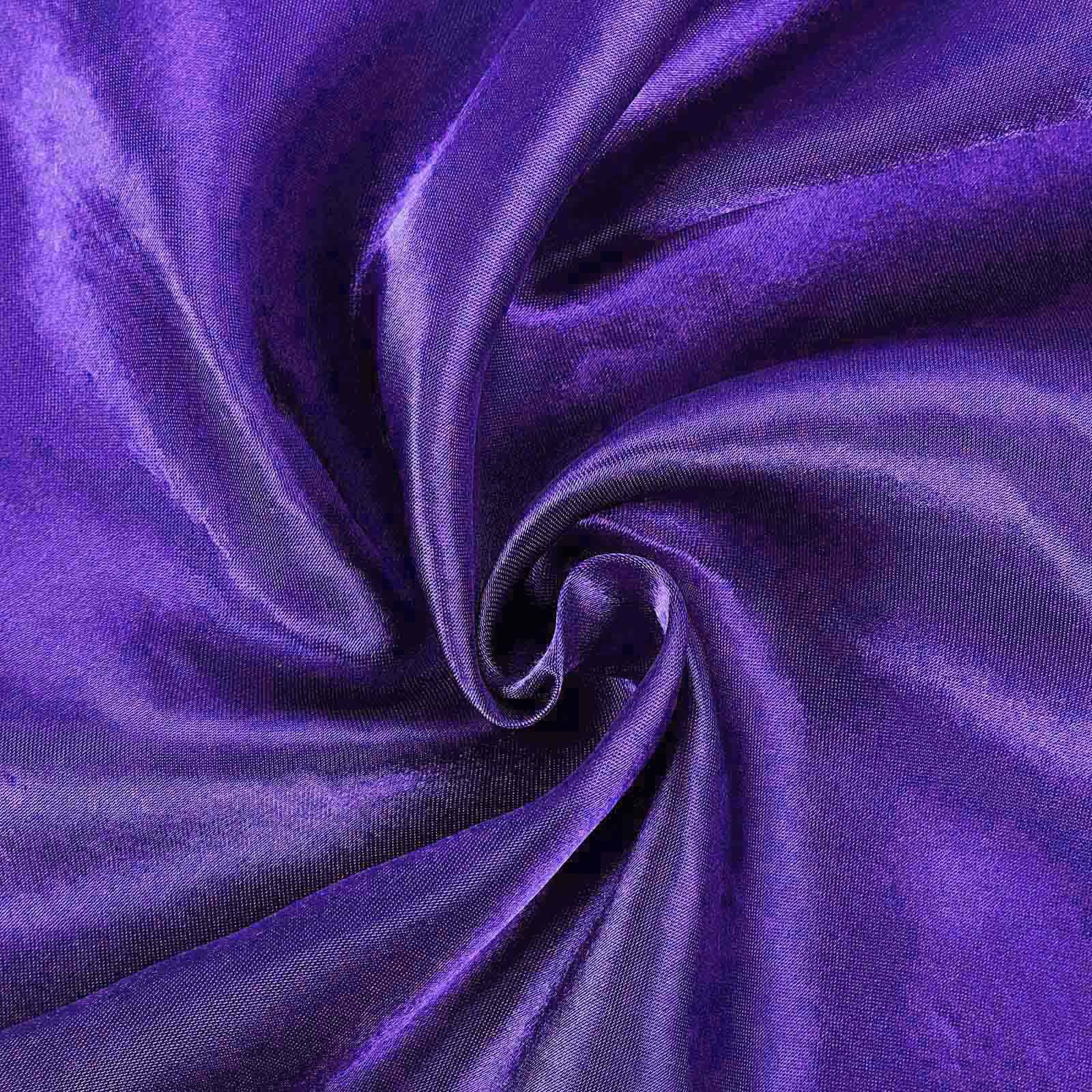 Satin Rectangular 60"x102" Tablecloth Purple - Smooth and Lustrous Table Cover - Linen Luxes