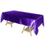Satin Rectangular 60"x102" Tablecloth Purple - Smooth and Lustrous Table Cover - Linen Luxes