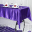 Satin Rectangular 60"x102" Tablecloth Purple - Smooth and Lustrous Table Cover - Linen Luxes