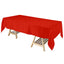 Satin Rectangular 60"x102" Tablecloth Red - Smooth and Lustrous Table Cover - Linen Luxes