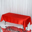 Satin Rectangular 60"x102" Tablecloth Red - Smooth and Lustrous Table Cover - Linen Luxes