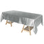 Satin Rectangular 60"x102" Tablecloth Silver - Smooth and Lustrous Table Cover - Linen Luxes