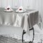 Satin Rectangular 60"x102" Tablecloth Silver - Smooth and Lustrous Table Cover - Linen Luxes