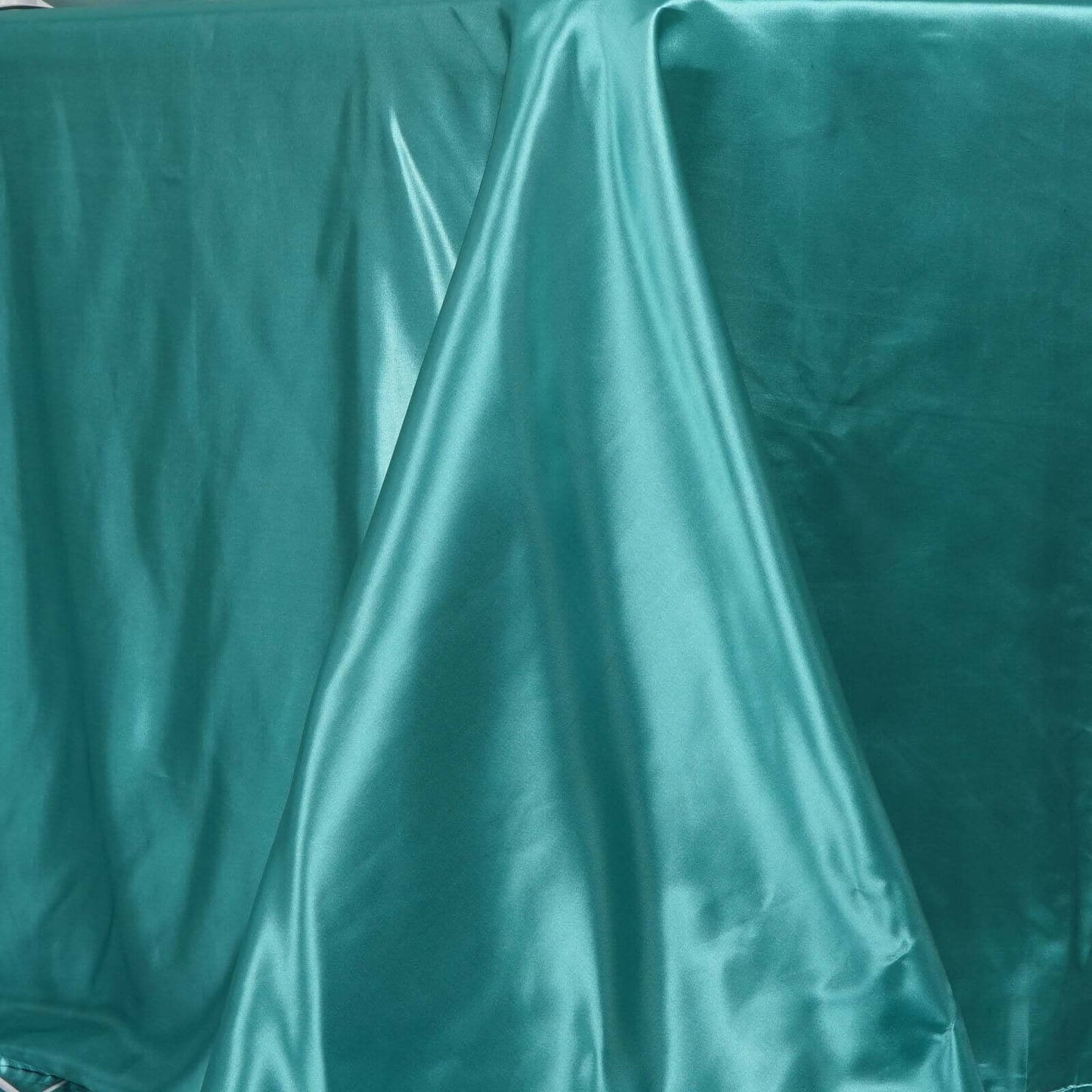 Satin Rectangular 60"x102" Tablecloth Turquoise - Smooth and Lustrous Table Cover - Linen Luxes