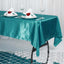 Satin Rectangular 60"x102" Tablecloth Turquoise - Smooth and Lustrous Table Cover - Linen Luxes
