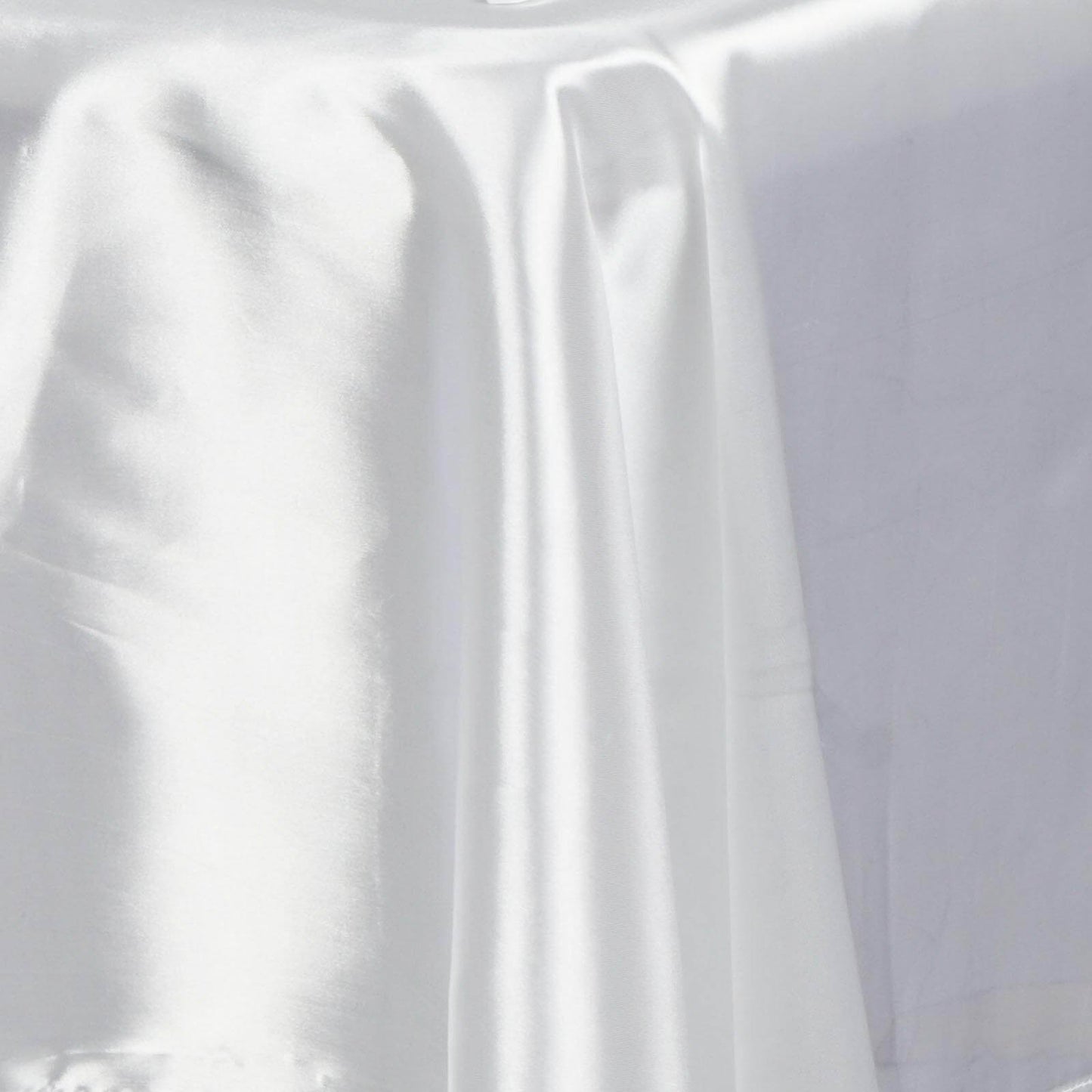 Satin Rectangular 60"x102" Tablecloth White - Smooth and Lustrous Finish for Weddings and Parties - Linen Luxes