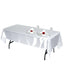 Satin Rectangular 60"x102" Tablecloth White - Smooth and Lustrous Finish for Weddings and Parties - Linen Luxes