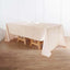 Satin Rectangular 60"x126" Tablecloth Beige - Smooth and Lustrous Table Cover - Linen Luxes