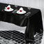 Satin Rectangular 60"x126" Tablecloth Black - Smooth and Lustrous Table Cover - Linen Luxes