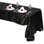 Satin Rectangular 60"x126" Tablecloth Black - Smooth and Lustrous Table Cover - Linen Luxes