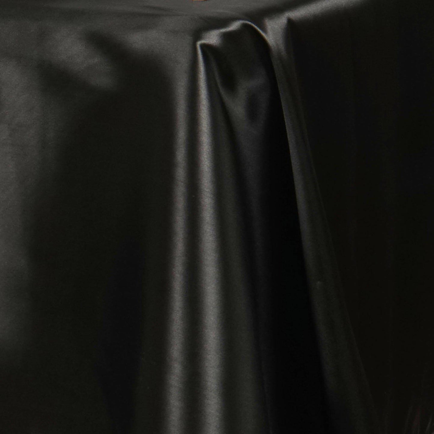Satin Rectangular 60"x126" Tablecloth Black - Smooth and Lustrous Table Cover - Linen Luxes