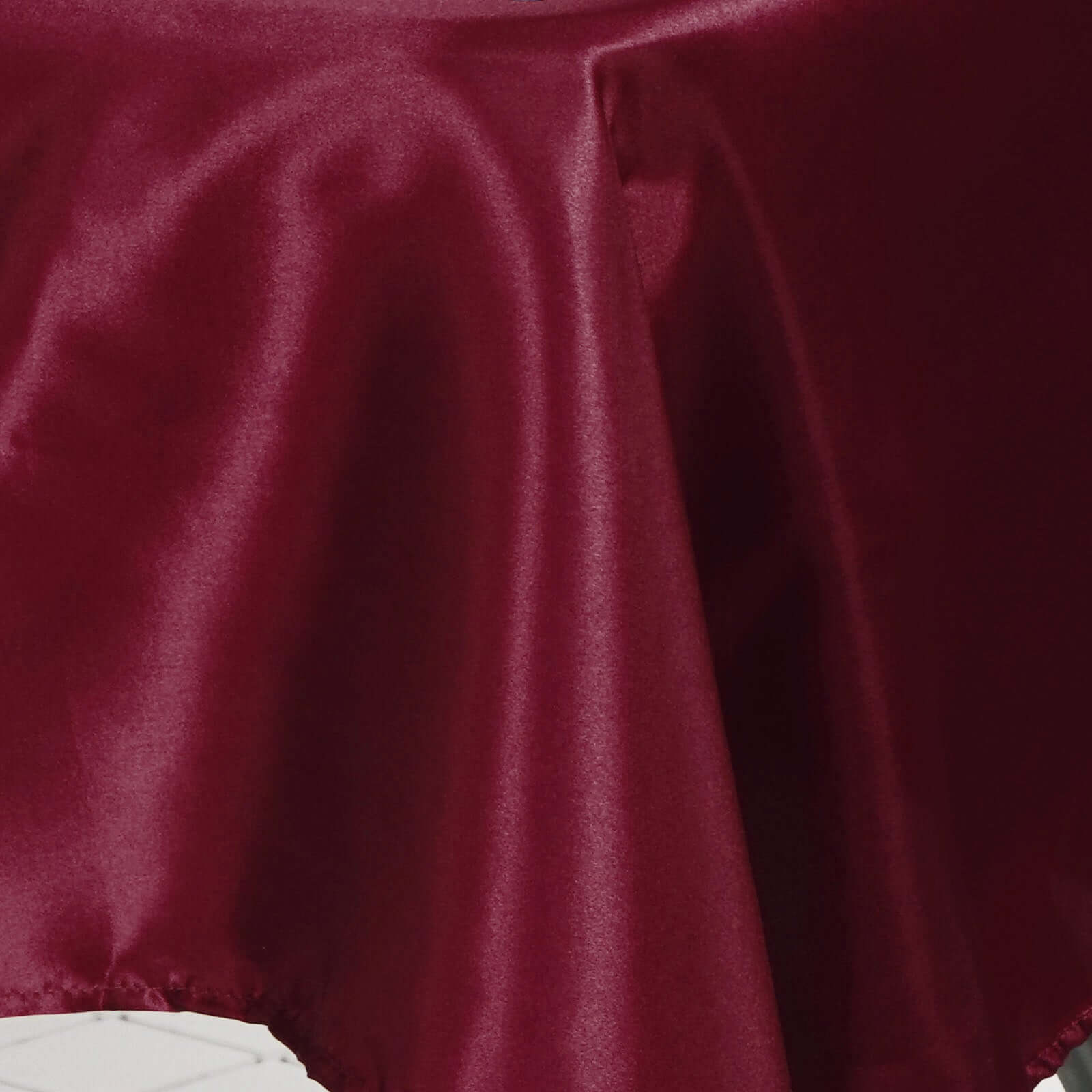 Satin Rectangular 60"x126" Tablecloth Burgundy - Smooth and Lustrous Table Cover - Linen Luxes
