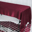 Satin Rectangular 60"x126" Tablecloth Burgundy - Smooth and Lustrous Table Cover - Linen Luxes