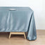 Satin Rectangular 60"x126" Tablecloth Dusty Blue - Smooth and Lustrous Table Cover - Linen Luxes